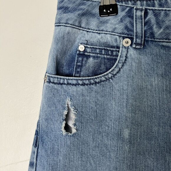 Whistles Distressed Cropped Jeans Women’s 26 Medium Wash Rigid 100% Cotton Denim - Picture 8 of 13